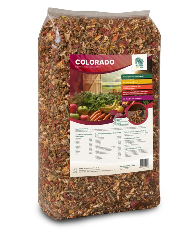 ALL-WIN Horse Colorado 15kg Müsli, haferfrei, ohne Zuckerzusatz