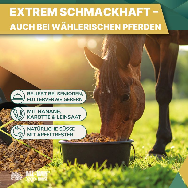 ALL-WIN Horse Banana Bowl Mash 15kg Mash, getreidefrei, ohne Zuckerzusatz